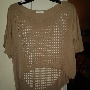 see through top tan excellent condition